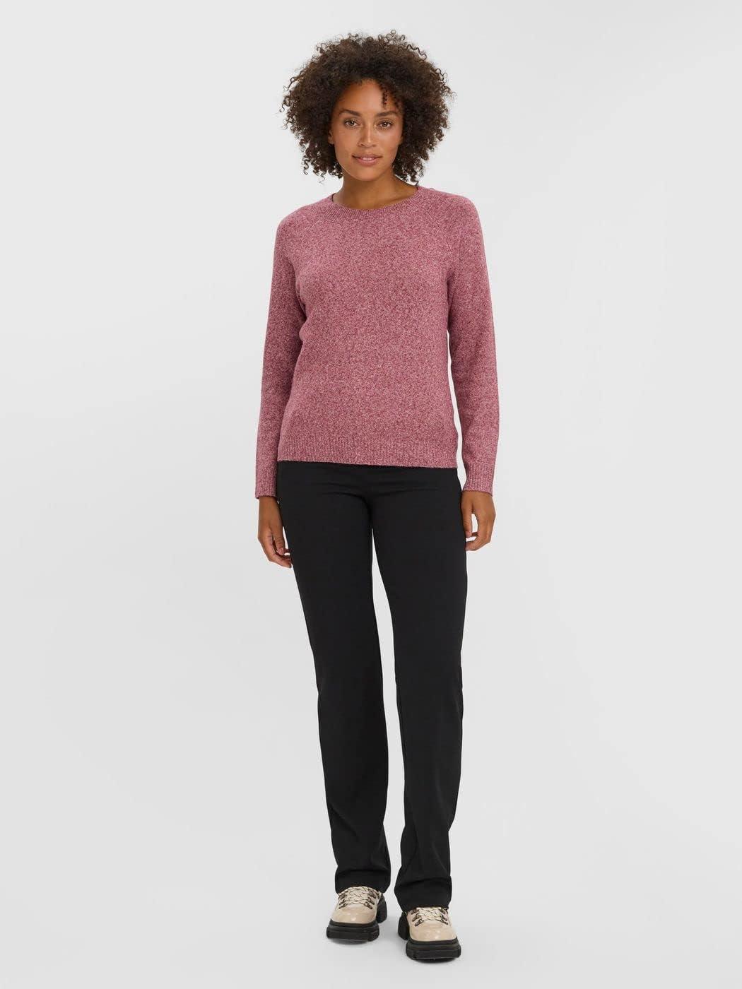 image:imageVERO MODA Pull en Maille VMDOFFY PullOversRose Sec Dtails Chin