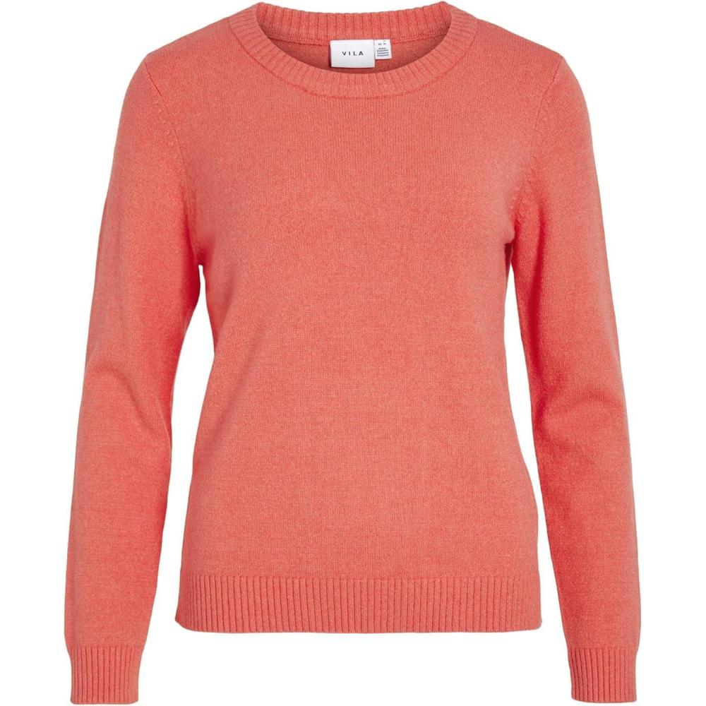 image:imageVILA Viril ONeck LS Knit Top Noos PullOver Femme Lot de 1Dubarry