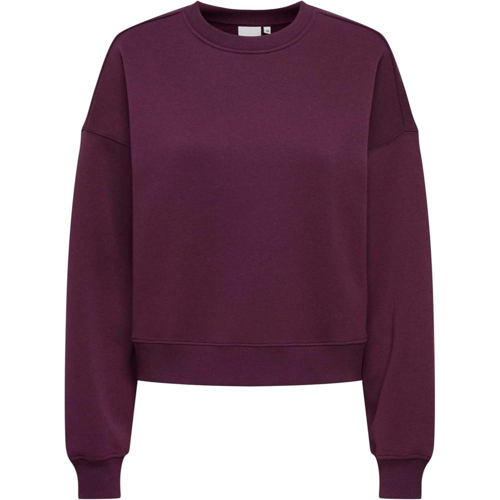 image:imageONLY Onlbest LS Crew Neck SWT Noos FemmeAubergine