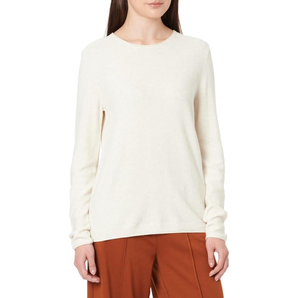 image:imageTOM TAILOR Pull Tricot En Coton Bio Femme27789 Smooth Light Sand Melange