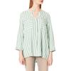 26020 - Green Offwhite Vertical Stripe