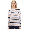 34798 - Peach Blue Ottoman Stripe