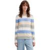 37224 - Beige Blue Block Stripe