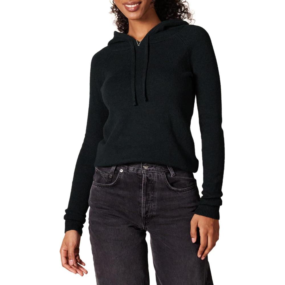 image:imageAmazon Essentials Femme Pull Capuche Doux Au ToucherNoir