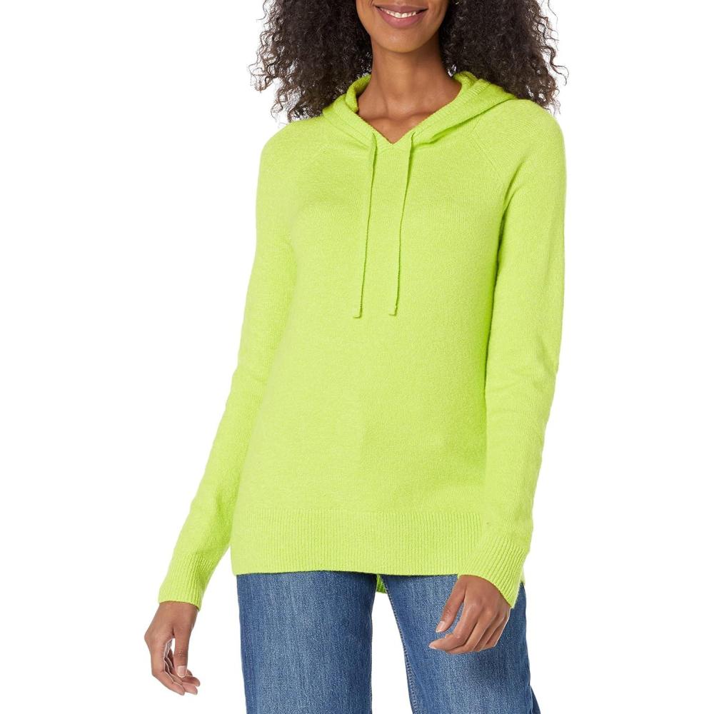 image:imageAmazon Essentials Femme Pull Capuche Doux Au ToucherVert Citron