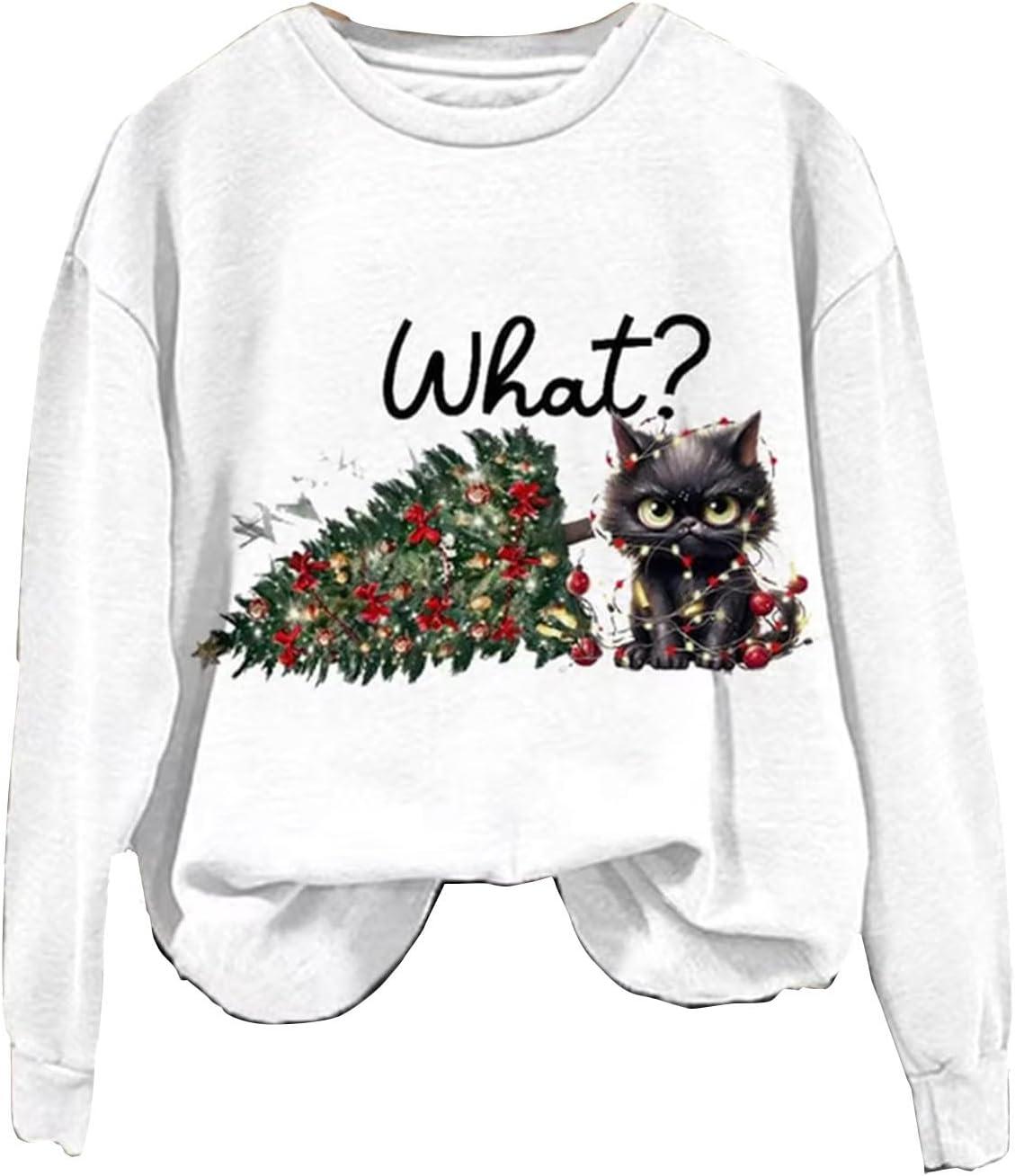 image:imageHUIFUAO Sweatshirt de Nol pour femme Pull de Nol pour femme Pull de Nol pour femme Pull de Nol pour femmeZ04 Blanc