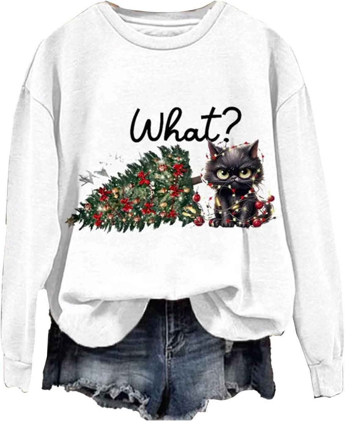image:imageHUIFUAO Sweatshirt de Nol pour femme Pull de Nol pour femme Pull de Nol pour femme Pull de Nol pour femmeZ04 Blanc