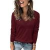 Long Sleeve-purplish Red