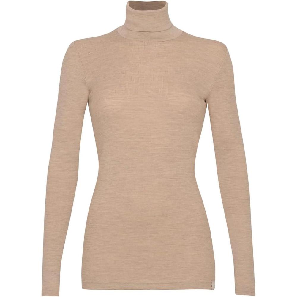image:imageDILLING Haut col roul en Laine de mrinos pour FemmeMlange Beige