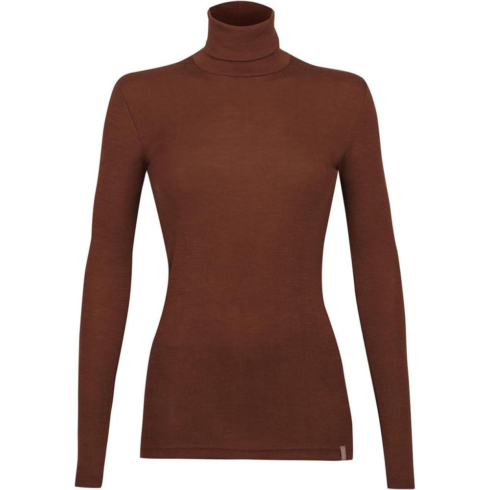 image:imageDILLING Haut col roul en Laine de mrinos pour FemmeRouge Corten