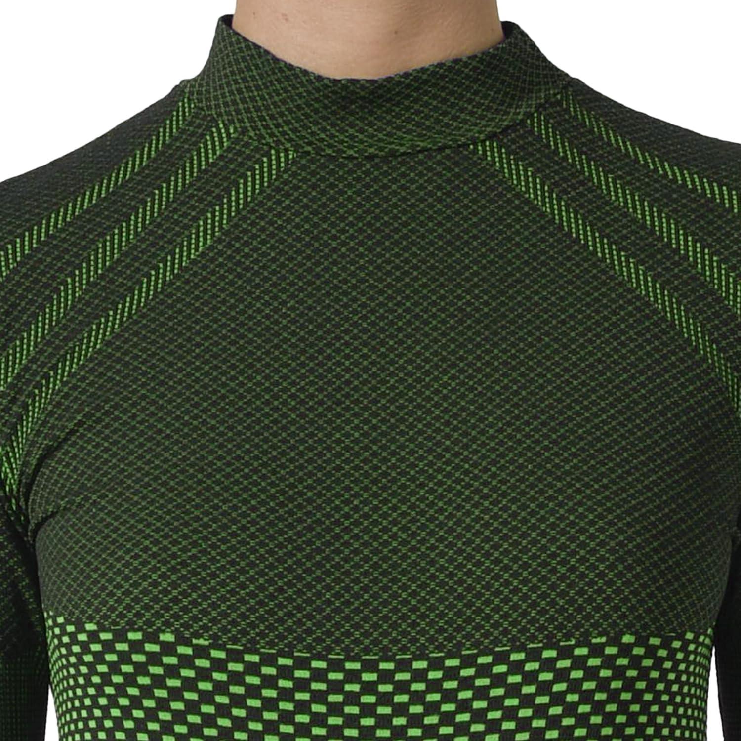 image:imageRisalti Debardeur Femme Thermique Manche Longue Energy sous Vtement Thermique Femme lastiques et Respirants Haut Thermique Femme Dbardeur Femme Tee Shirt Femme sans Couture Made in ItalyJaune Fluo Col Roul
