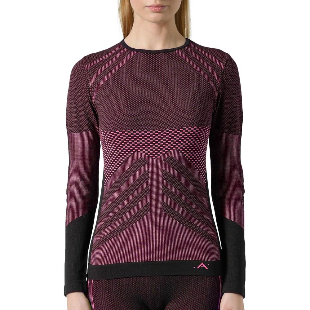 image:imageRisalti Debardeur Femme Thermique Manche Longue Energy sous Vtement Thermique Femme lastiques et Respirants Haut Thermique Femme Dbardeur Femme Tee Shirt Femme sans Couture Made in ItalyFuchsia Col Rond