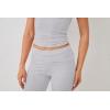 ABINGOO Femme Ensemble de 2 pièces s Crop Top et Taille Basse Pantalon Évasé Stretch Ensemble Yoga Femme Tenue de Sport Fitness(S-gris)