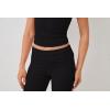 ABINGOO Femme Ensemble de 2 pièces s Crop Top et Taille Basse Pantalon Évasé Stretch Ensemble Yoga Femme Tenue de Sport Fitness(S-noir)